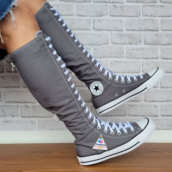 ⭐Converse Chuck Taylor All Star XXHi 5.5 Mens Knee-high Boots Shoes Gray A12319C - Picture 3 of 9